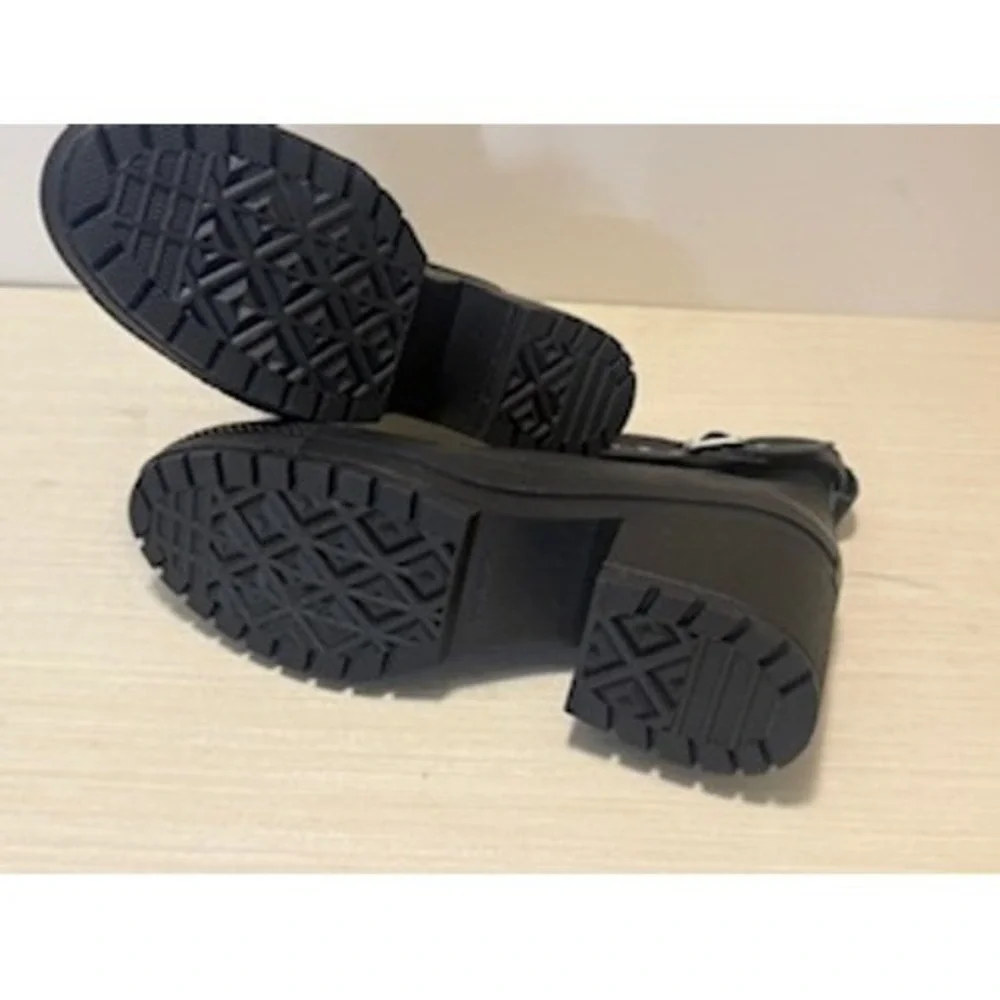 Converse Chuck 70 De Luxe Heel Hi Black Platform Buckle Boots A12208C - Picture 8 of 9